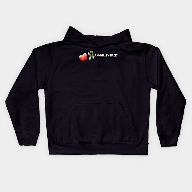 Coronary Artery Bypass Open Heart Surgery Servivor Kids Hoodie by AlmaDesigns